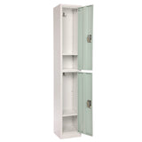 AdirOffice Steel Storage Locker, 2 Compartment, 12 x 12 x 72, Misty Green (ALHI629202MGRN) Each