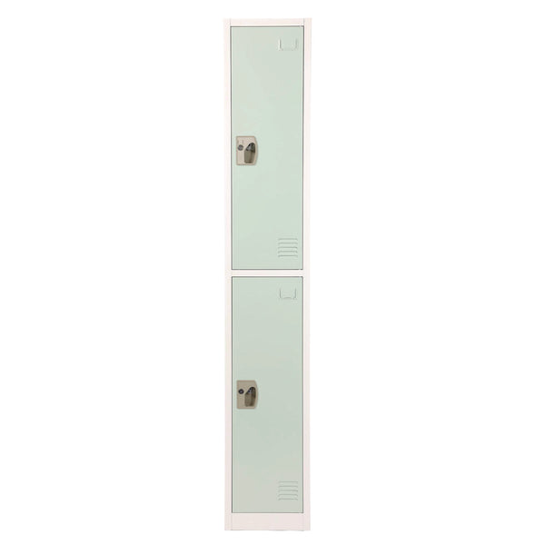 AdirOffice Steel Storage Locker, 2 Compartment, 12 x 12 x 72, Misty Green (ALHI629202MGRN) Each