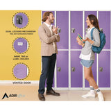 AdirOffice Steel Storage Locker, 2 Compartment, 12 x 12 x 72, Purple (ALHI629202PUR) Each