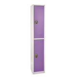 AdirOffice Steel Storage Locker, 2 Compartment, 12 x 12 x 72, Purple (ALHI629202PUR) Each