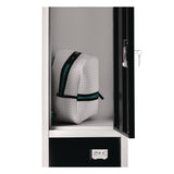 AdirOffice Steel Storage Locker, 3 Compartment, 12 x 12 x 72, Black (ALHI629203BLK) Each