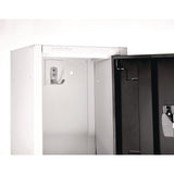 AdirOffice Steel Storage Locker, 3 Compartment, 12 x 12 x 72, Black (ALHI629203BLK) Each