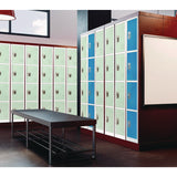 AdirOffice Steel Storage Locker, 4 Compartment, 12 x 12 x 72, Misty Green (ALHI629204MGRN) Each