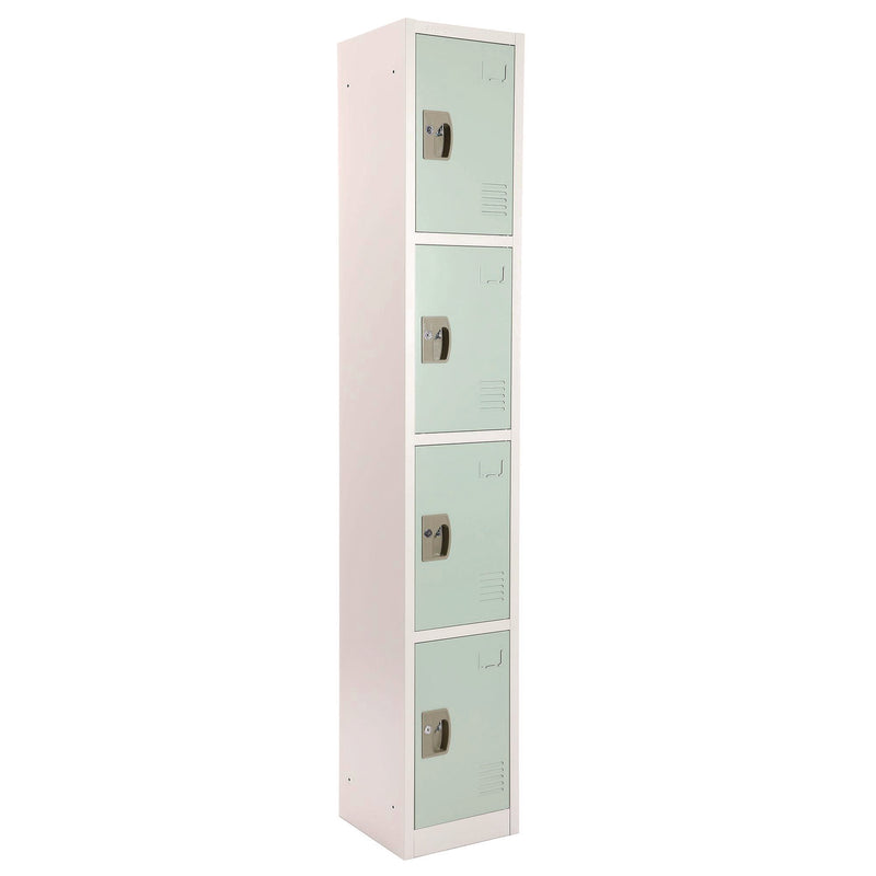 AdirOffice Steel Storage Locker, 4 Compartment, 12 x 12 x 72, Misty Green (ALHI629204MGRN) Each