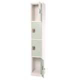 AdirOffice Steel Storage Locker, 4 Compartment, 12 x 12 x 72, Misty Green (ALHI629204MGRN) Each