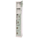 AdirOffice Steel Storage Locker, 6 Compartment, 12 x 12 x 72, Misty Green (ALHI629206MGRN) Each