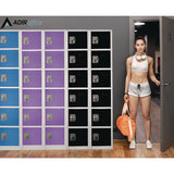 AdirOffice Steel Storage Locker, 6 Compartment, 12 x 12 x 72, Purple (ALHI629206PUR) Each