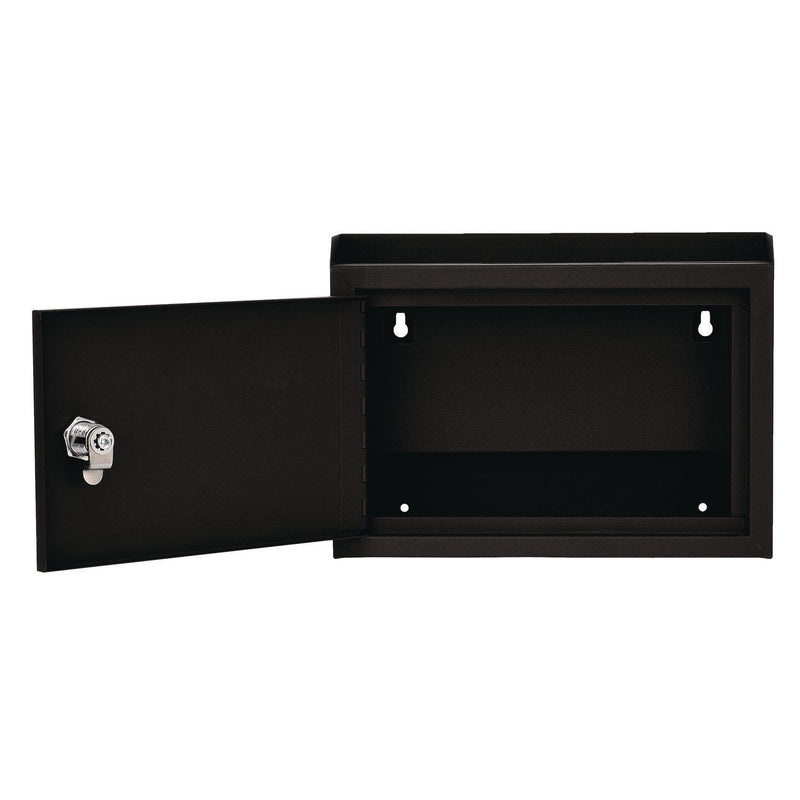 AdirOffice Medium Size Steel Multi-Purpose Secure Drop Box, 9.8 x 3.4 x 7.5, Black (ALHI63102BLK) Each