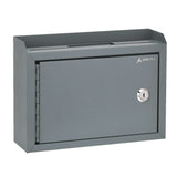 AdirOffice Medium Size Steel Multi-Purpose Secure Drop Box, 9.8 x 3.4 x 7.5, Gray (ALHI63102GRY) Each