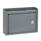 AdirOffice Medium Size Steel Multi-Purpose Secure Drop Box, 9.8 x 3.4 x 7.5, Gray (ALHI63102GRY) Each