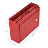 AdirOffice Medium Size Steel Multi-Purpose Secure Drop Box, 9.8 x 3.4 x 7.5, Red (ALHI63102RED) Each