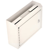 AdirOffice Medium Size Steel Multi-Purpose Secure Drop Box, 9.8 x 3.4 x 7.5, White (ALHI63102WHI) Each