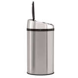 HLS Commercial® Sensor Trash Can, 8 gal, Plastic/Stainless Steel, Silver (HLMHLS08RCB) Each