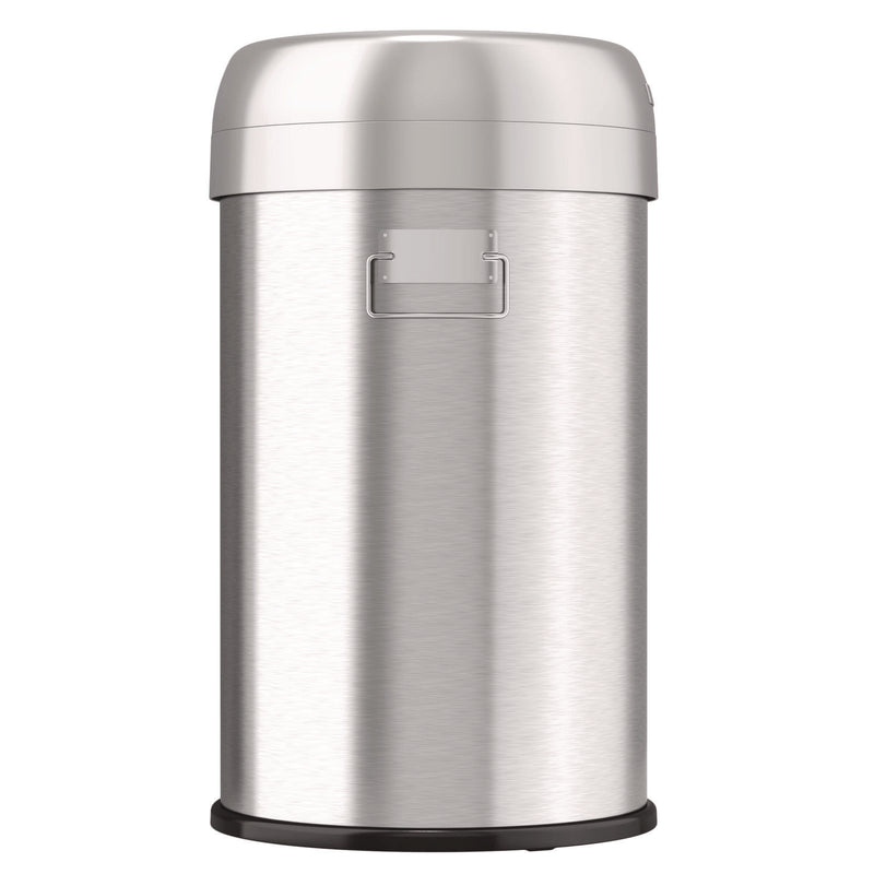 HLS Commercial® Open Top Trash Can, 13 gal, Plastic/Stainless Steel, Silver (HLMHLS13STR) Each