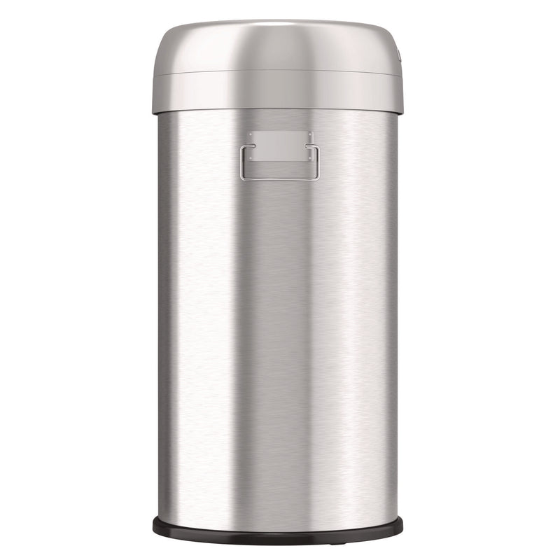 HLS Commercial® Open Top Trash Can, Round, 16 gal, Plastic/Stainless Steel, Silver (HLMHLS16STR) Each