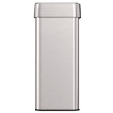 HLS Commercial® Open Top Trash Can, Rectangular, 16 gal, Plastic/Stainless Steel, Silver (HLMHLS16UOT) Each