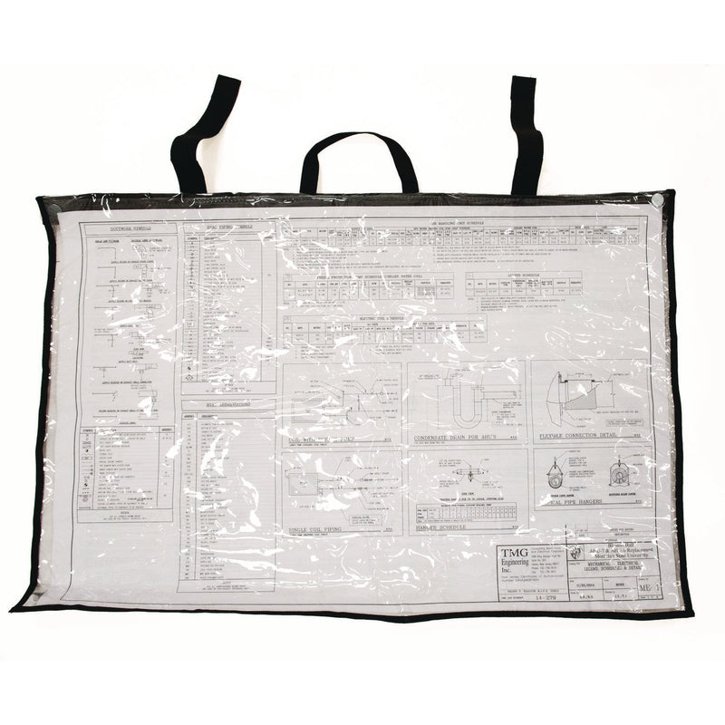 AdirOffice Large Document Protection Blueprint Plan Holder, Holds Plans 18" x 36", Clear (ALHIPS1836) Each