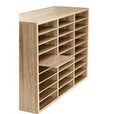 AdirOffice Wooden 27 Compartment Literature Organizer, 27 Sections, Letter Size, 31.49 x 11.81 x 21.65, Medium Oak (ALHIOF20101MEO) Each