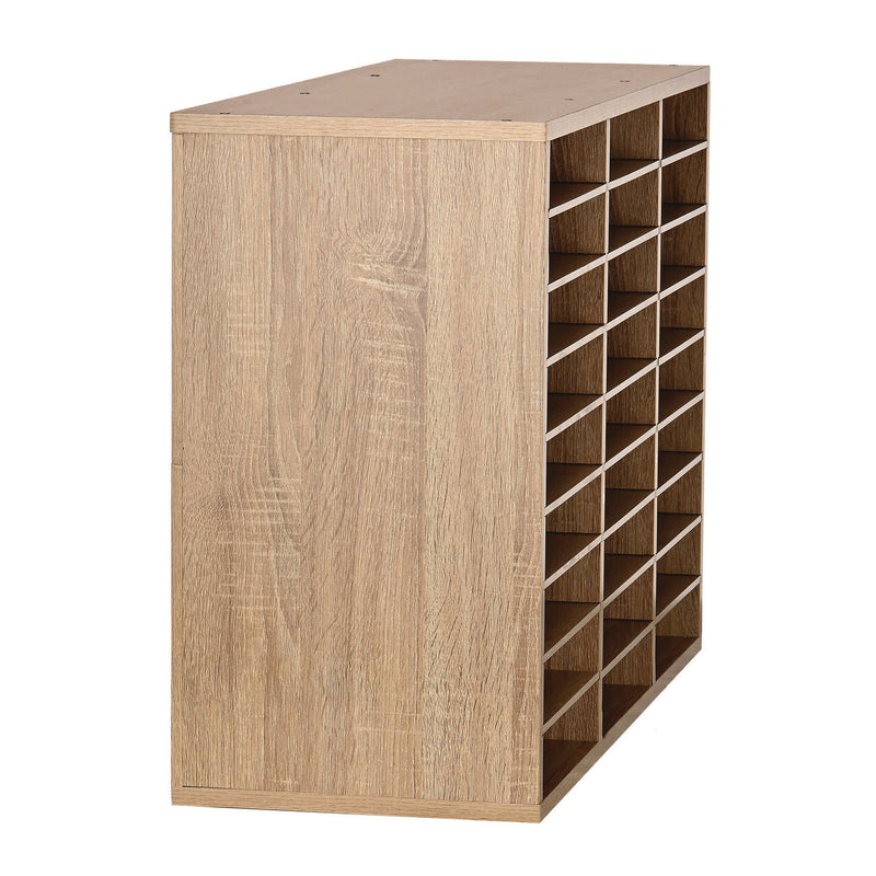 AdirOffice Wooden 27 Compartment Literature Organizer, 27 Sections, Letter Size, 31.49 x 11.81 x 21.65, Medium Oak (ALHIOF20101MEO) Each