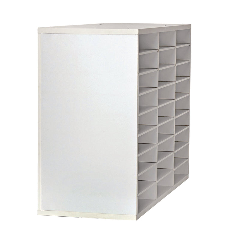 AdirOffice Wooden 27 Compartment Literature Organizer, 27 Sections, Letter Size, 31.49 x 11.81 x 21.65, White (ALHIOF20101WHI) Each