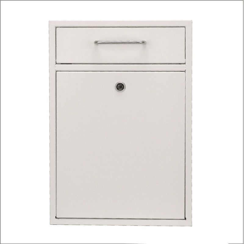 AdirOffice Large Ultimate Secure Drop Box Wall Mounted Mail Box, 11.2 x 4.7 x 16.2, White (ALHI63104WHI) Each