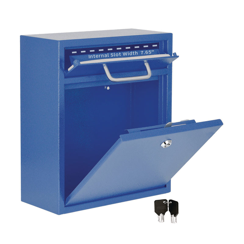 AdirOffice Medium Ultimate Wall Mounted Mail Box, 10.4 x 4.5 x 12, Blue (ALHI63105BLU) Each