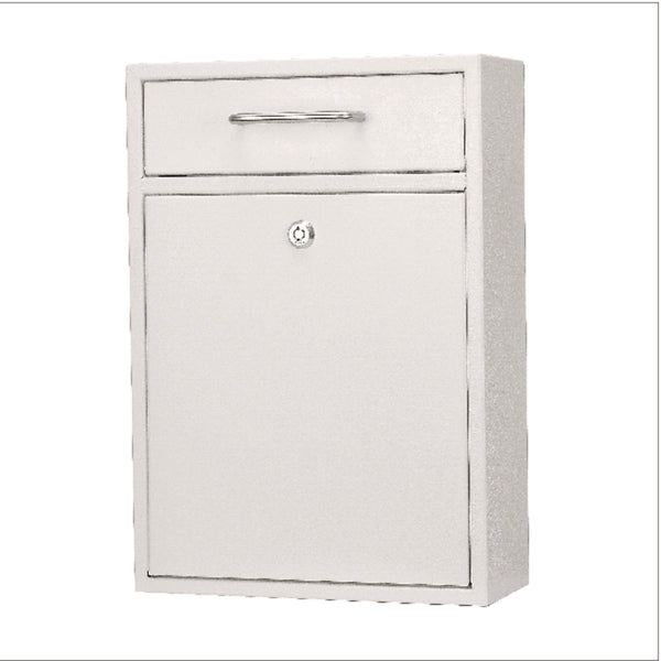 AdirOffice Large Ultimate Secure Drop Box Wall Mounted Mail Box, 11.2 x 4.7 x 16.2, White (ALHI63104WHI) Each