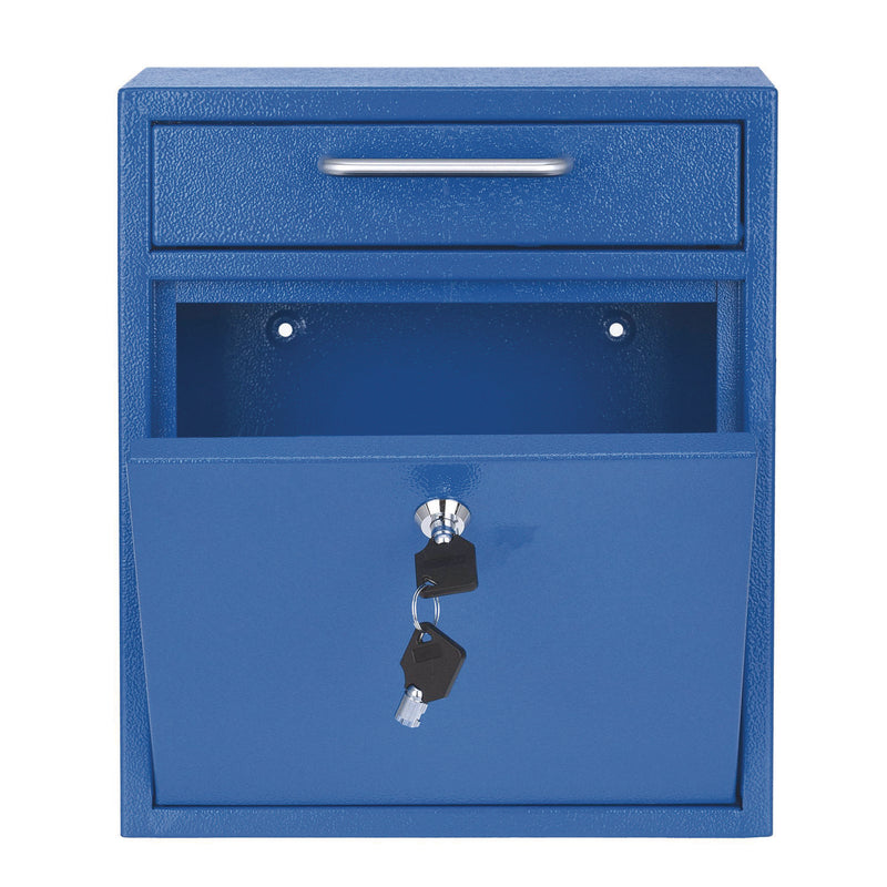 AdirOffice Medium Ultimate Wall Mounted Mail Box, 10.4 x 4.5 x 12, Blue (ALHI63105BLU) Each