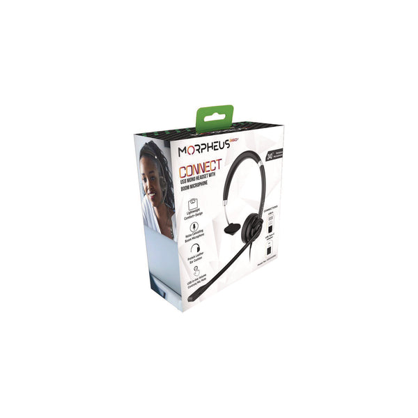 Morpheus 360® Connect USB Mono Headset with Boom Microphone, Over the Head (MHSHS5200MU) Each