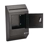 AdirOffice Heavy-Duty Weatherproof Secured Secure Drop Box, 10 x 4 x 16.3, Black (ALHI63113BLK) Each