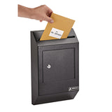 AdirOffice Heavy-Duty Weatherproof Secured Secure Drop Box, 10 x 4 x 16.3, Black (ALHI63113BLK) Each