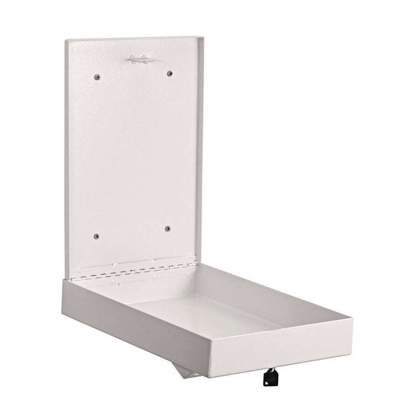 AdirOffice Large Wall Mounted Weatherproof Steel Secure Drop Box, 11 x 2.4 x 16, White (ALHI63114WHI) Each