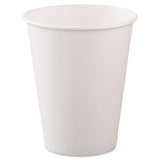 SOLO® Single-Sided Poly Paper Hot Cups, 8 oz, White, 50/Bag, 20 Bags/Carton (SCC378W2050) Case of 1000