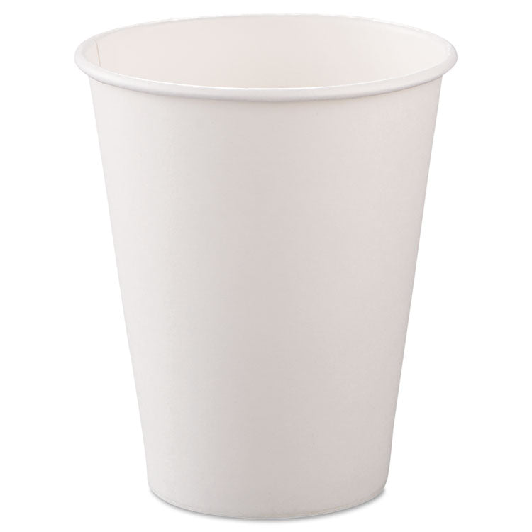 SOLO® Single-Sided Poly Paper Hot Cups, 8 oz, White, 50/Bag, 20 Bags/Carton (SCC378W2050) Case of 1000