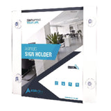 AdirOffice Clear Suction Acrylic Window Sign Holder, 8 x 11, Clear Frame, 2/Pack (ALHI6398511WSH2) Each