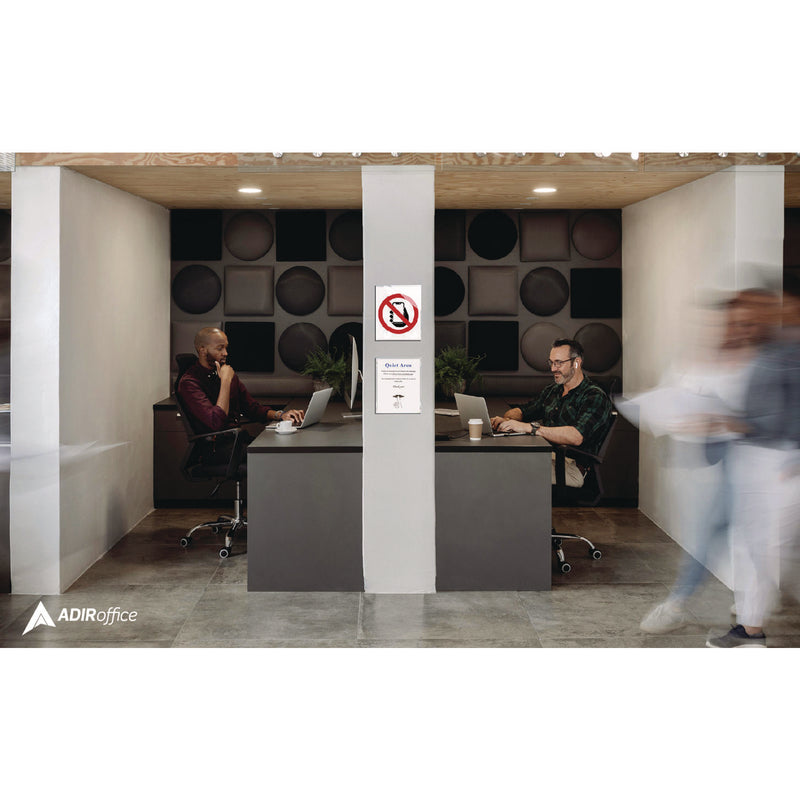 AdirOffice Wall Mount Side-Loading Acrylic Sign Holders, 8 x 11, Clear Frame, 6/Pack (ALHI63985116WM) Each