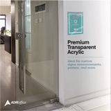 AdirOffice Wall Mount Side-Loading Acrylic Sign Holders, 8 x 11, Clear Frame, 6/Pack (ALHI63985116WM) Each