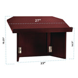 AdirOffice Foldable Tabletop Podium Lectern Speaker Stand, 27 x 16 x 19, Mahogany (ALHI66105MA) Each