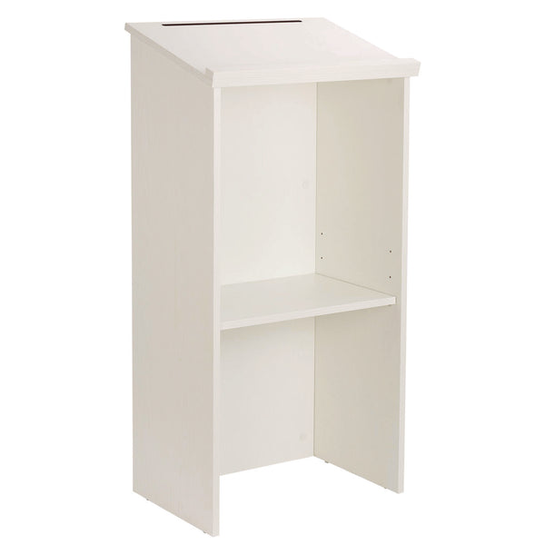 AdirOffice Wood Stand-up Podium Lectern Speaker Stand, 23 x 15 x 45.8, White (ALHI66101WHI) Each
