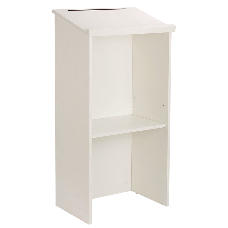 AdirOffice Wood Stand-up Podium Lectern Speaker Stand, 23 x 15 x 45.8, White (ALHI66101WHI) Each