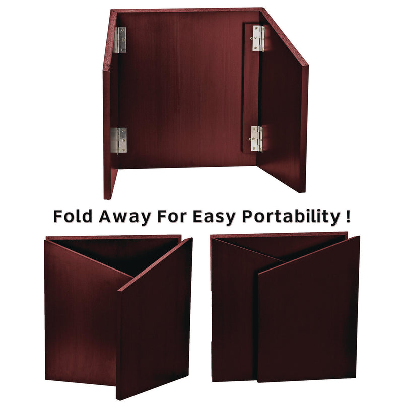 AdirOffice Foldable Tabletop Podium Lectern Speaker Stand, 27 x 16 x 19, Mahogany (ALHI66105MA) Each