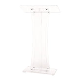 AdirOffice Acrylic Stand-Up Podium Lectern Speaker Stand, 26 x 13 x 47, Clear (ALHI66102) Each