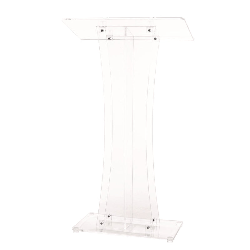 AdirOffice Acrylic Stand-Up Podium Lectern Speaker Stand, 26 x 13 x 47, Clear (ALHI66102) Each