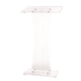 AdirOffice Acrylic Stand-Up Podium Lectern Speaker Stand, 26 x 13 x 47, Clear (ALHI66102) Each