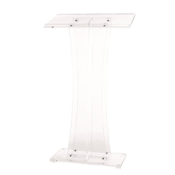 AdirOffice Acrylic Stand-Up Podium Lectern Speaker Stand, 26 x 13 x 47, Clear (ALHI66102) Each