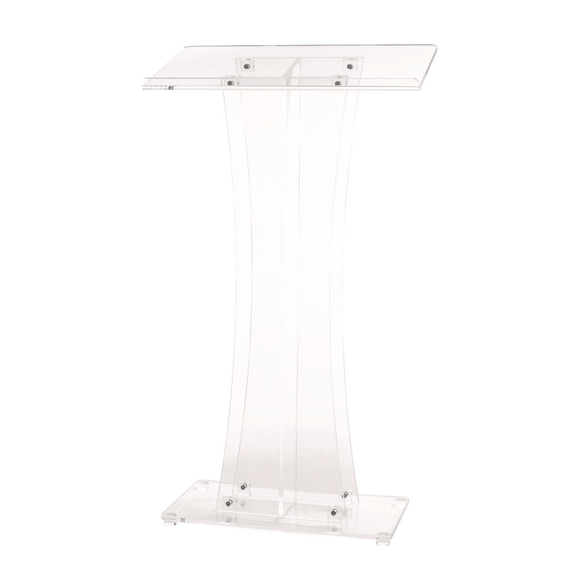 AdirOffice Acrylic Stand-Up Podium Lectern Speaker Stand, 26 x 13 x 47, Clear (ALHI66102) Each