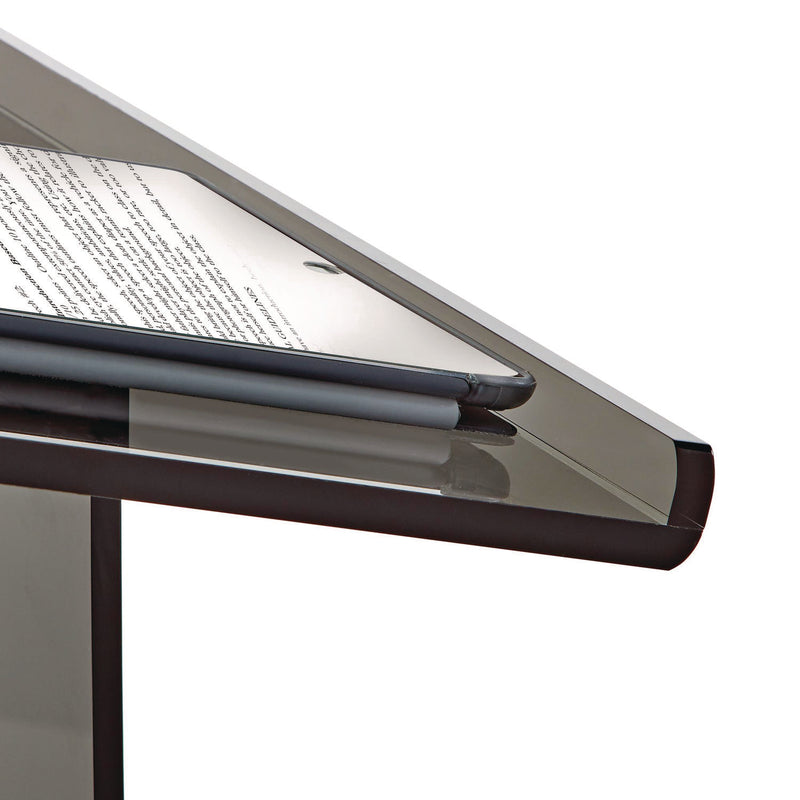 AdirOffice Acrylic Stand-Up Podium Lectern Speaker Stand, 26 x 13 x 47, Black (ALHI66102BLK) Each