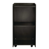 AdirOffice Wood Mobile Presentation Lectern Speaker Stand with Shelves, 22.44 x 16.53 x 45.98, Black (ALHI66107BLK) Each