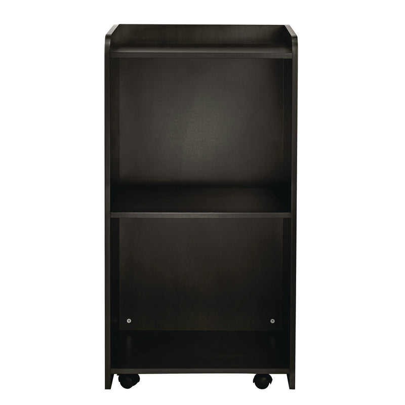 AdirOffice Wood Mobile Presentation Lectern Speaker Stand with Shelves, 22.44 x 16.53 x 45.98, Black (ALHI66107BLK) Each