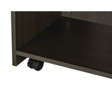 AdirOffice Wood Mobile Presentation Lectern Speaker Stand with Shelves, 22.44 x 16.53 x 45.98, Black (ALHI66107BLK) Each